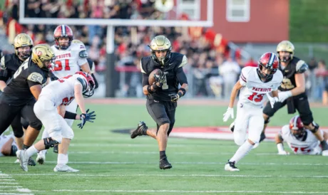 UHS scores twice on defense, runs past Washington, 56-7